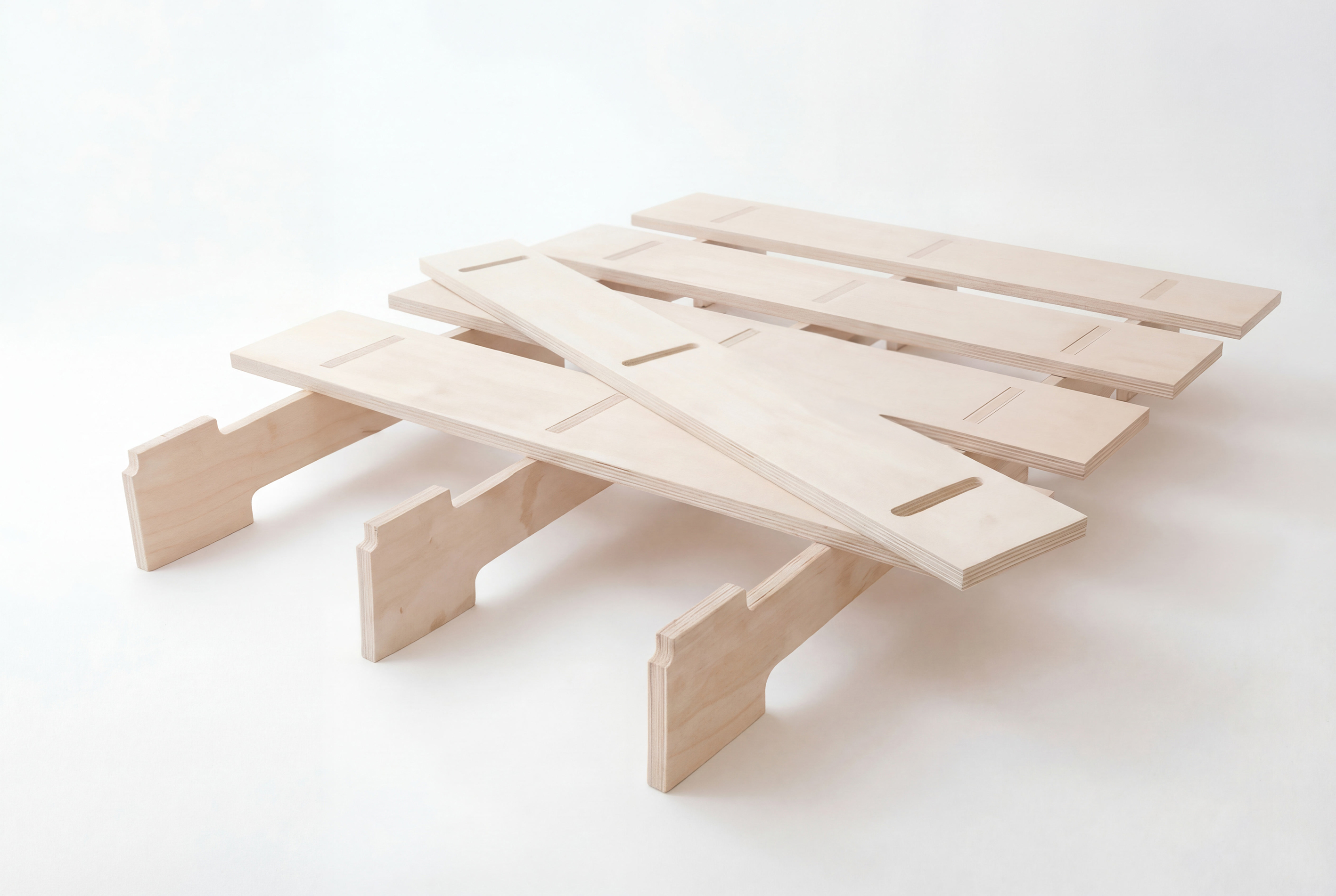 Cama de Madera Mikado - Natural