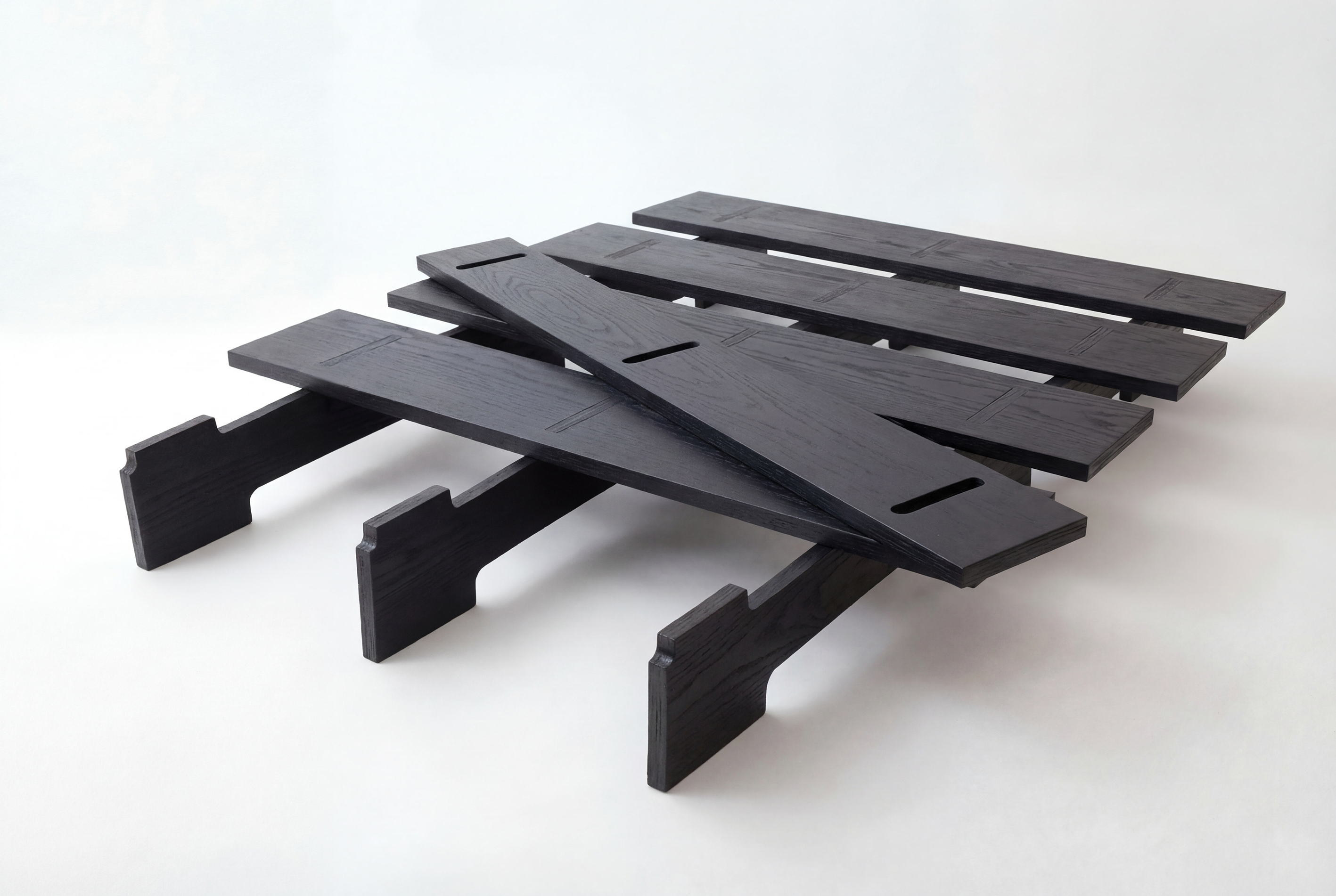 Cama de Madera Mikado - Negro