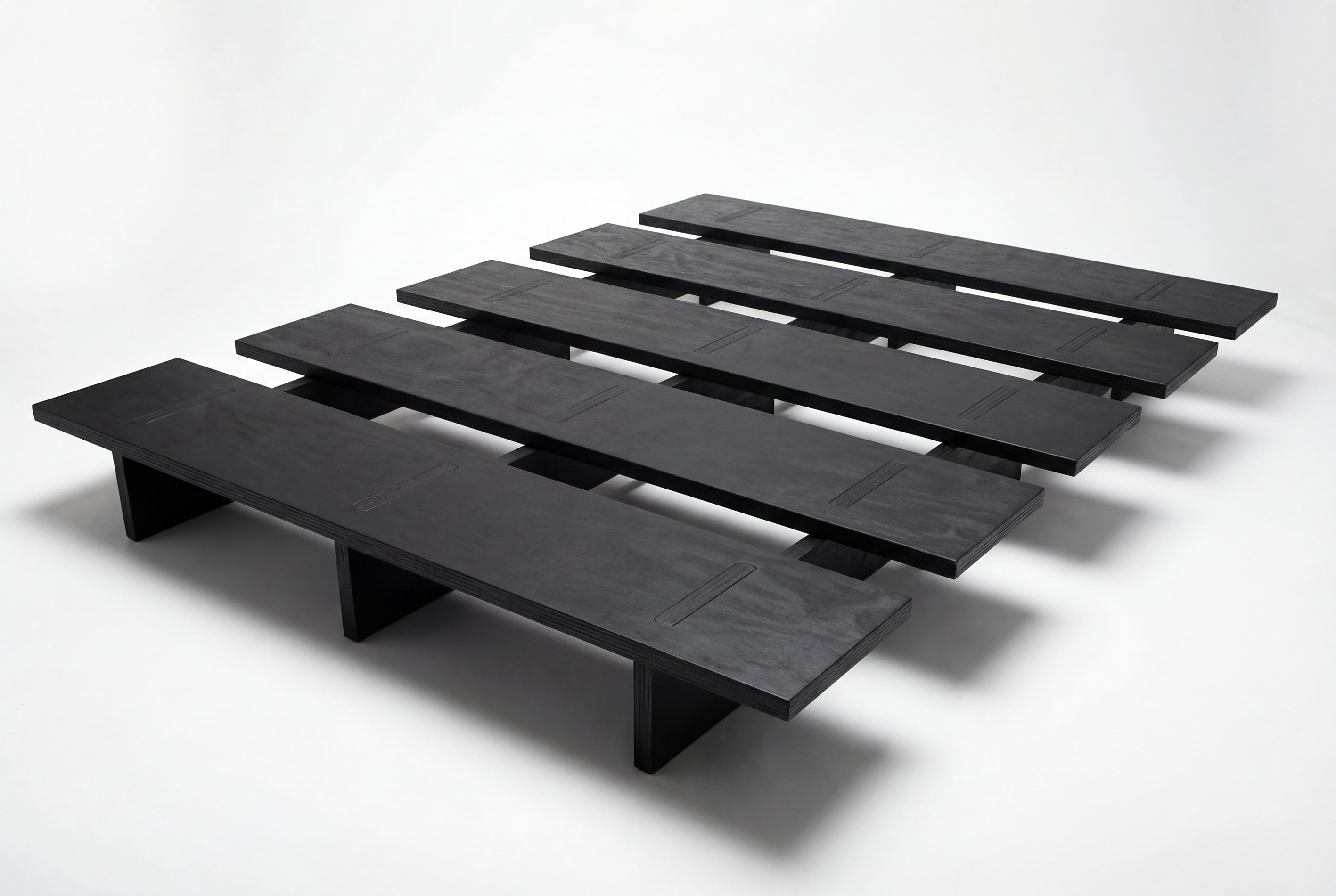 Cama de Madera Mikado - Negro