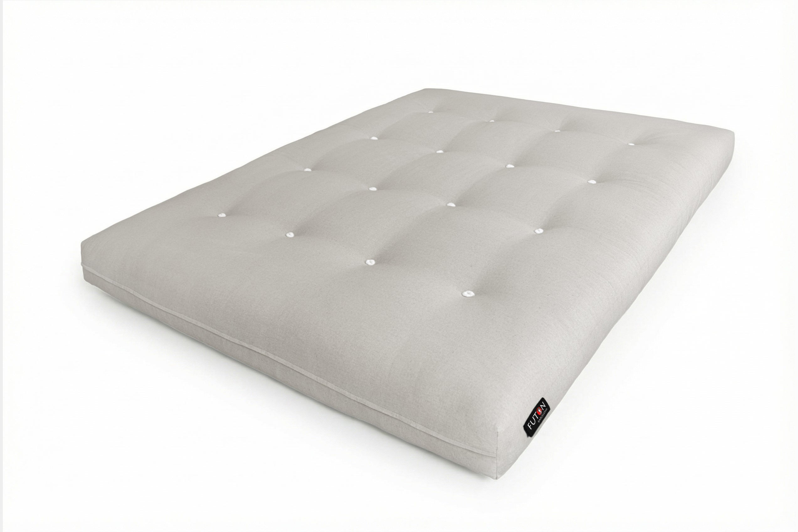 Futon Barcelona, colchón artesanal elaborado con fibras naturales, algodón, cáñamo o lana