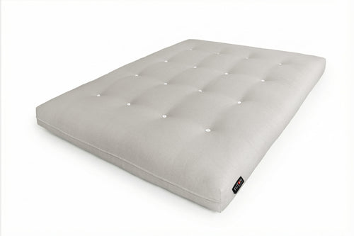 Futon Barcelona, colchón artesanal elaborado con fibras naturales, algodón, cáñamo o lana